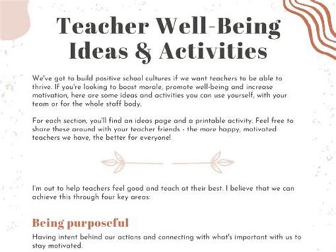 Teacher Well-Being Ideas | Teaching Resources