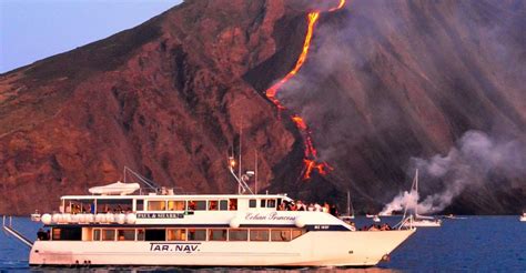 From Milazzo Panarea And Stromboli Boat Trip By Night Milazzo Italy