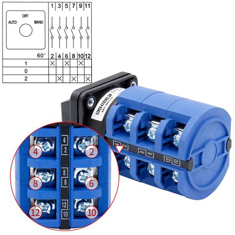 Heschen Universal Rotary Cam Selector Changeover Switch SZW26-63/D303.