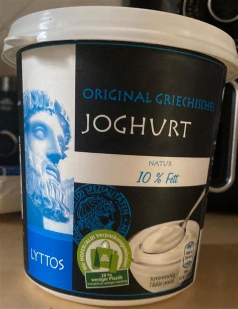 Original Griechisches Joghurt Natur 10 Fett Lyttos Kalorie KJ A