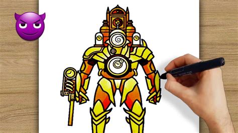 How To Draw Titan Clock Man Skibidi Toilet Multiverse Drawing Easy