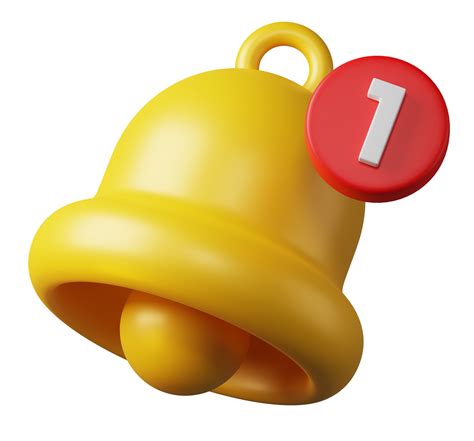 Cute Cartoon Yellow Bell Alarm Popup Notification Reminder Alert Icon