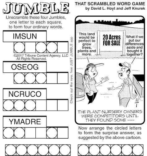 Printable Jumble Puzzles