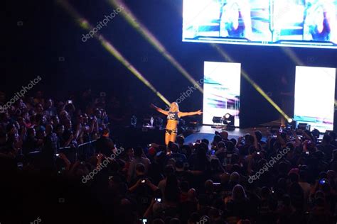 NXT Female Wrestlers Charlotte Flair And Does A Woo As She Enter