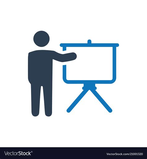 Business presentation icon Royalty Free Vector Image