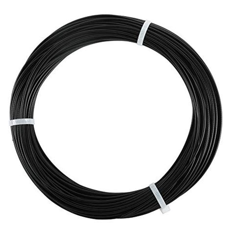 Auinn 328 Ft Vinyl Coated Wire Rope Black Wire Rope Cable 304 Stainless Steel 7x7 Strand Core 1