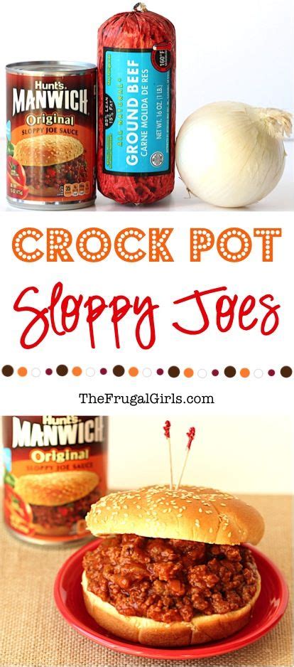 Crock Pot Sloppy Joes The Frugal Girls In 2024 Sloppy Joe Recipe Crock Pot Crock Pot Sloppy