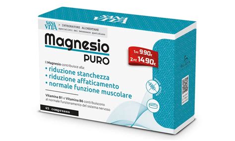 Fino A Su O Confezioni Di Magnesio Puro Sanavita Da