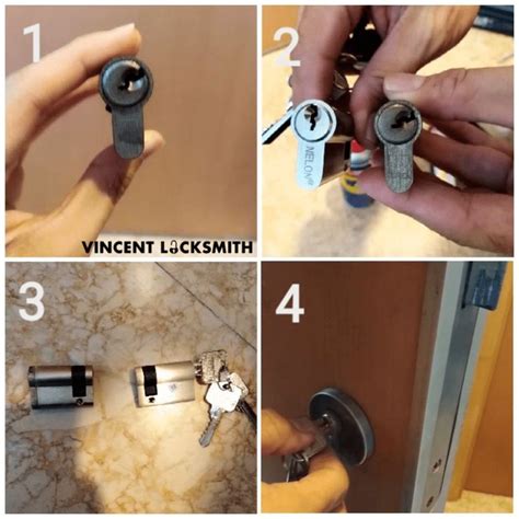 Unlocking And Changing Cylinder Lock Vincent Locksmith Singapore