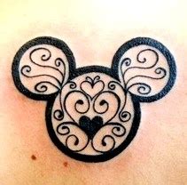 Norteam Rica Cuenco Tinci N Minnie Mouse Tattoo Outline Derecho