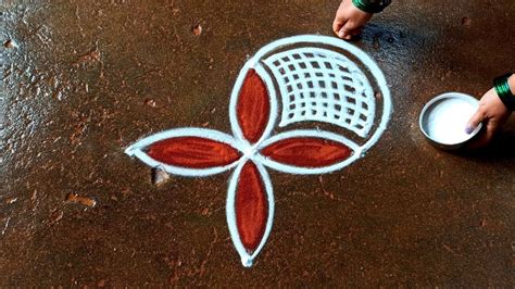 Thai Madham Simple Padi Kolam 3 3 Dots Easy Flowers Kolam Small Muggulu