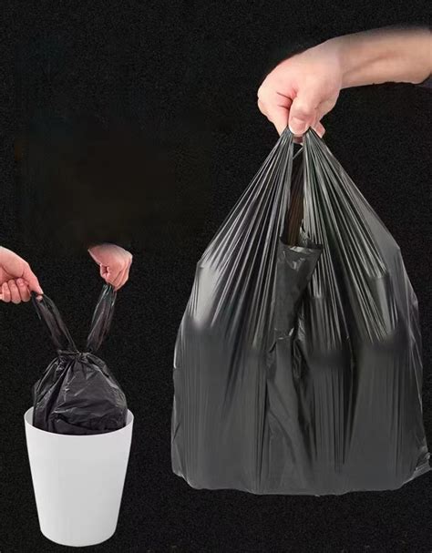 mperON Plastic garbage bags, Disposable thickened black plastic garbage ...