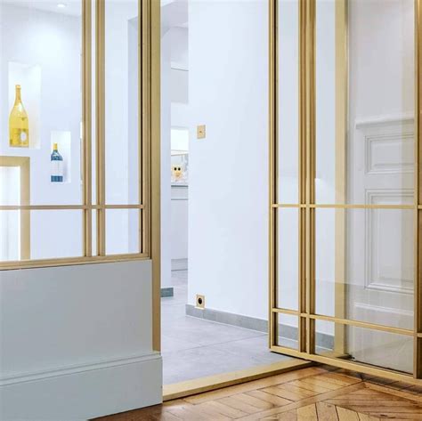 Elegant Brass Door 💛 ⁣ Brass Is One Of Luxury Metal With A Touch Of Gold And Bronze ⁣ ⁣ Between