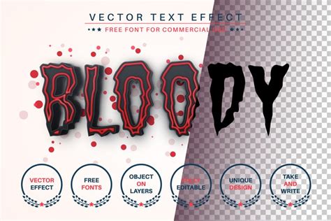 Bloody Editable Text Effect Font Style