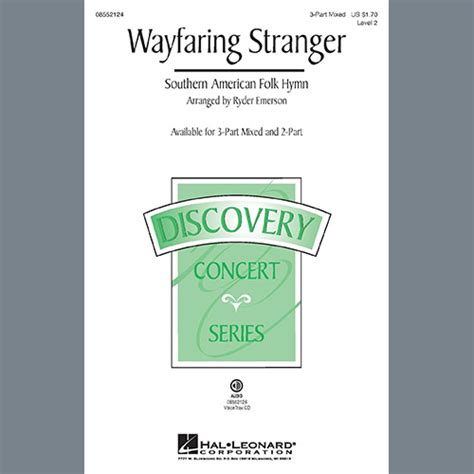 Wayfaring Stranger Arr Ryder Emerson Sheet Music Southern American