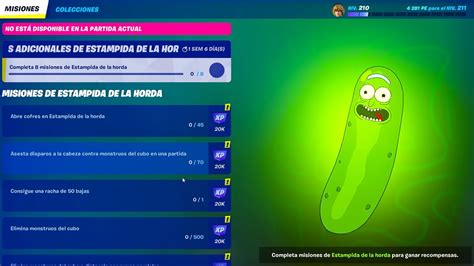 Nueva Recompensa De Pepinillo Rick Y Skin Gratis En Fortnite Youtube