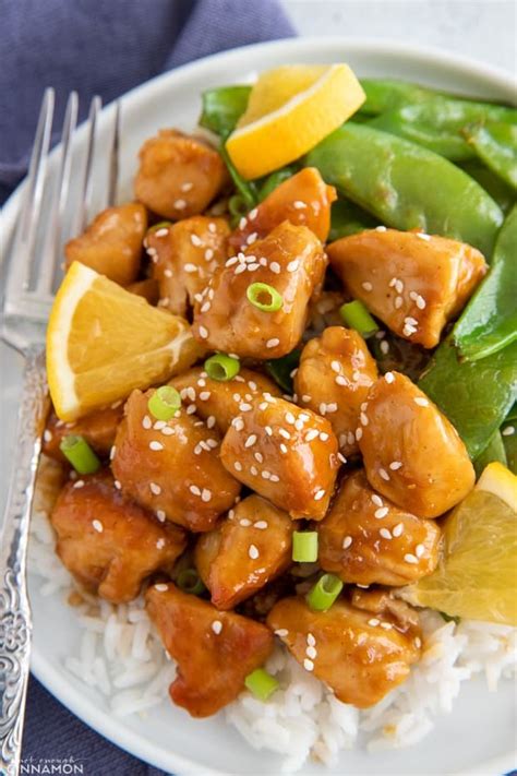 Healthy Chinese Orange Chicken - Not Enough Cinnamon