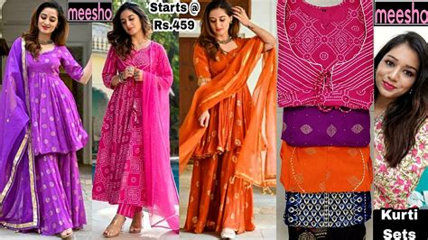 🌻meesho Kurtikurta Set Haul Starting Rs459 😀 Festive Kurti Haul