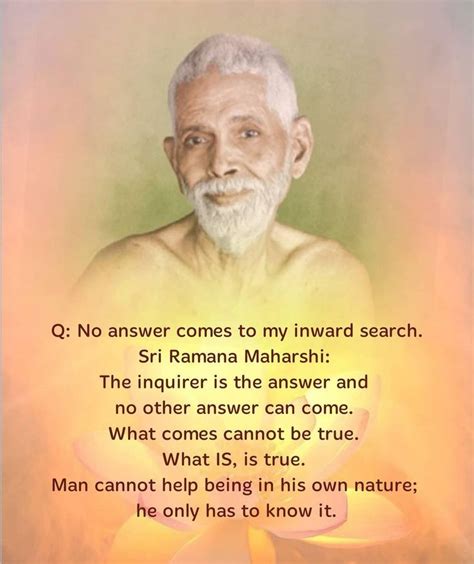 Sri Ramana Maharshi Teachings On Instagram “what Is Is True Q No Answer Comes To My Inward