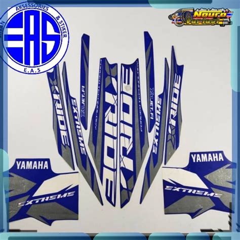 Jual Stiker Striping Yamaha X Ride Xride Biru List Standar