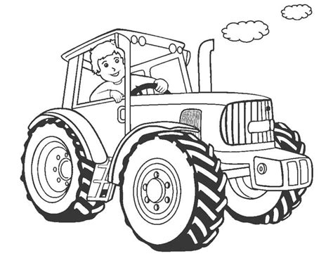 Gratis Tractor Voor Kinderen Kleurplaat Kinderen Kleurplaat