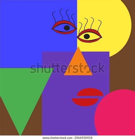 Human Face Abstract Drawing Vector Stock Vector (Royalty Free ...