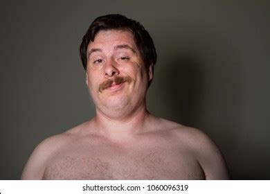 Mustached Man Who Naked Giving Sly Stock Photo 1060096319 Shutterstock