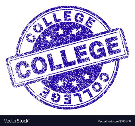 Scratched Textured College Stamp Seal Royalty Free Vector