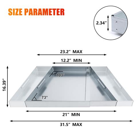 Uniflasy Adjustable Fireplace Tray Ash Pan For Ash Collection