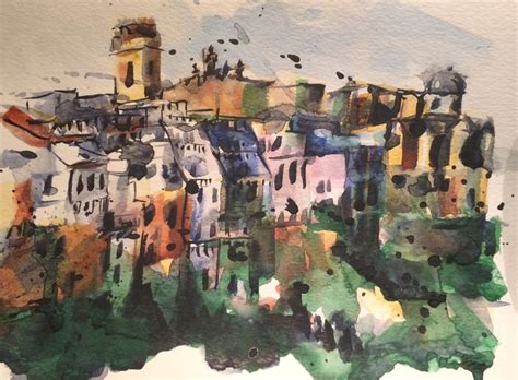 Craig Longmuir Marseilles From The Port Watercolour April