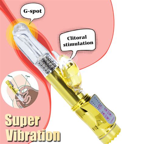 Thrusting Rabbit Vibrator Dildo G Spot Massager Rechargeable Sex Toys