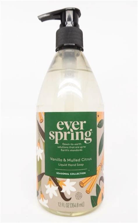 Everspring Seasonal Collection Liquid Hand Soap Vanilla And Mulled Citrus 12oz