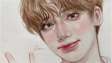 Drawing Txt Huening Kai Color Pencil