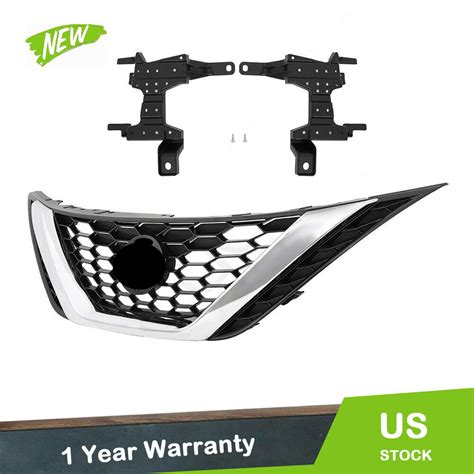 For Nissan Sentra Front Upper Grille Replacement Set Black