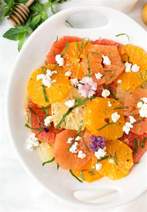 Citrus Salad With Honey Balsamic Vinaigrette Striped Spatula