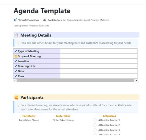 How To Create An Effective Meeting Preparation Checklist Clickup