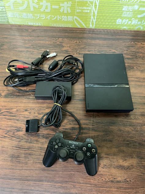 SONY PlayStation2 PS2 Slim Black Console SCPH 70000CB Controller Tested