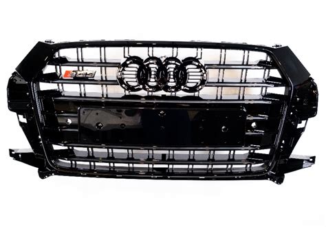 GRILL ATRAPA ZDERZAKA AUDI Q3 8U LIFTING S LINE SQ3 PIANO BLACK 14 18R