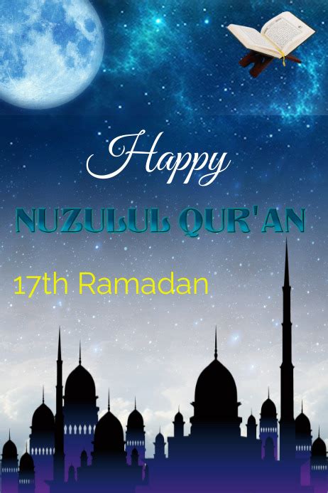 Happy Nuzul Quran Template Postermywall