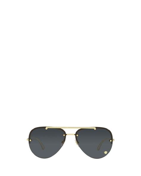 Versace Eyewear Medusa Glam Aviator Sunglasses In Black Lyst