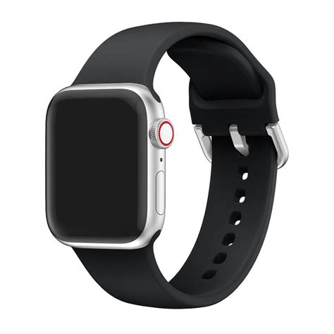 Apple Watch Mm Etc Silikoni Rannekoru Musta