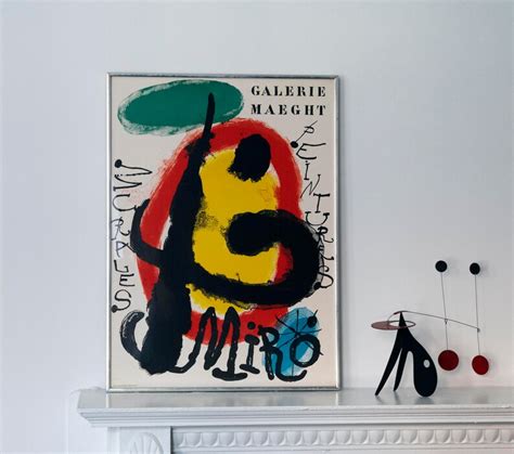 Joan Miro Exhibition Original Poster Galerie Maeght Etsy