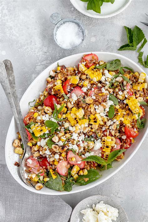 Summer Farro Salad with Corn