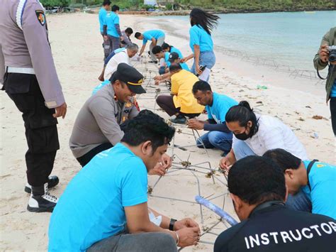 Transplantasi Terumbu Karang Dan Bersih Sampah Pantai Oesina Rumah Yapeka