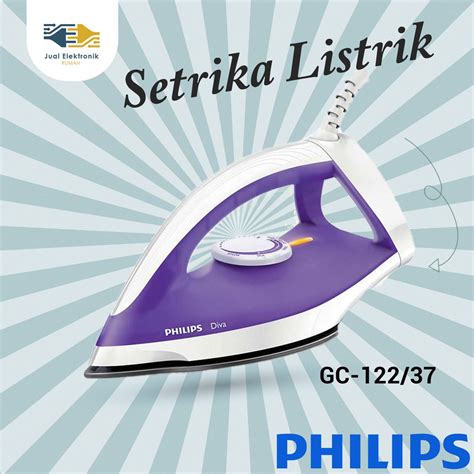 Jual Setrika Listrik Iron Philips GC122 37 GC 122 77 Produk Terlaris