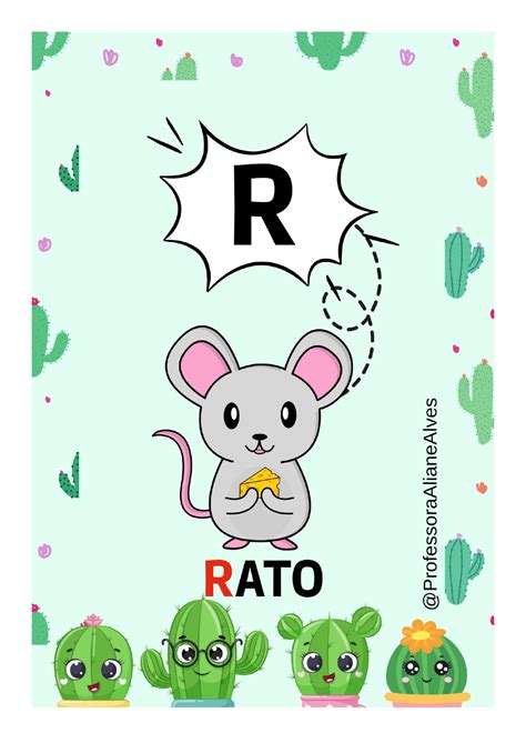 Como Se Escreve Cacto - Professora Aliane Alves Oficial: CARDS ALFABETO: CACTOS