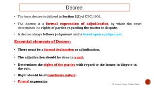 Judgment And Decree Ppt