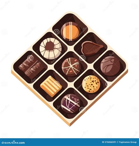 Icono Del Postre De Chocolate Dulce Sobre Fondo Plano Ilustraci N Del