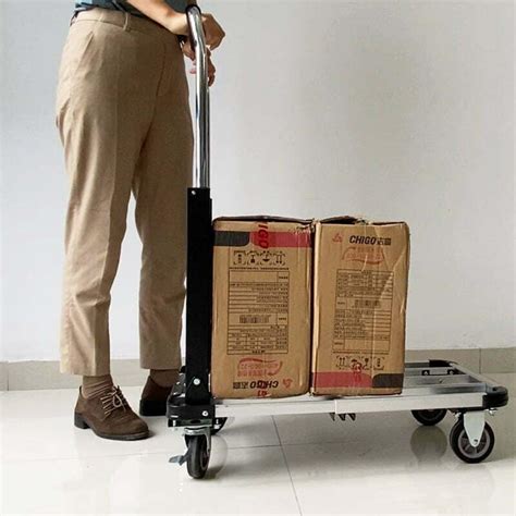 GOKULAD Lightweight Foldable Platform Push Cart 150kg