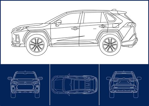 car template transportation outline stroke template vecto
